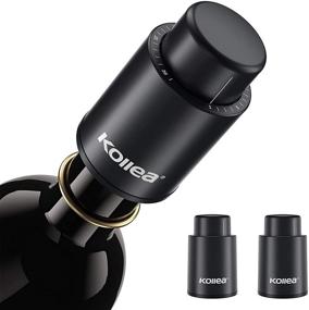 img 4 attached to 🍾 Wine Stoppers, Kollea Vacuum Wine Bottle Stoppers with Time Scale - Reusable Wine Preserver, Wine Saver & Corks, Best Gift for Wine Lovers (2 Pack, Black)