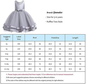 img 3 attached to Glamulice Ruffles Vintage Embroidered Bridesmaid Girls' Clothing for Dresses