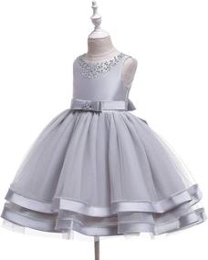 img 1 attached to Glamulice Ruffles Vintage Embroidered Bridesmaid Girls' Clothing for Dresses