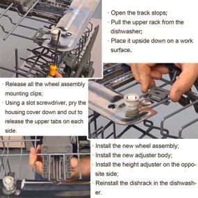 img 1 attached to 🔧 W10712395 Dishwasher Upper Rack Adjuster Kit with W10508950 Dish Rack Stop Clip - Compatible with Whirlpool Dishwasher - AP5957560 Replacement - 18 Pack