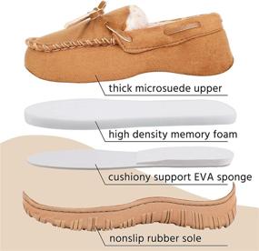 img 3 attached to 👟 Тапочки NCCB Moccasin Memory Nonslip для мальчиков: удобные и стильные тапочки для мальчиков