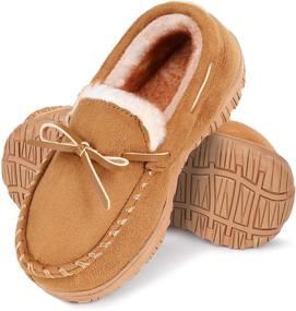 img 4 attached to 👟 Тапочки NCCB Moccasin Memory Nonslip для мальчиков: удобные и стильные тапочки для мальчиков