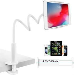 img 4 attached to 📱 Flexible Gooseneck Phone Holder Stand for Bed - StillCool Adjustable Cell Phones Mount for iPhone 12 Pro, Samsung & More Devices