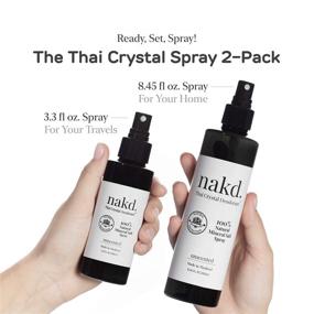 img 3 attached to 🌿 nakd. Thai Crystal Deodorant Spray – 2 Salt Deodorant Crystal Sprays, 8.45 FL oz. Regular + 3.3 FL oz. Travel Size – Natural, Unscented, Aluminum-Free Deodorant for Women, Men, and Kids, Enhanced for SEO