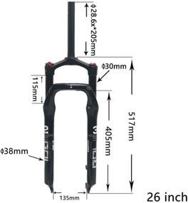 img 3 attached to 🚲 Snow Fat MTB Fork: Bike Air Fat Fork with 100MM Travel & Aluminum-Alloy Material, Ideal for 4.0" Tire Mountain Bikes