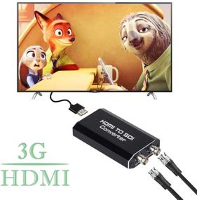 img 2 attached to 🎥 HDMI в SDI конвертер адаптер с двумя выходами SDI и поддержкой HDMI 1.3 - аудиоэмбедер и автоматический определитель формата для камер и системы видеонаблюдения (черный)