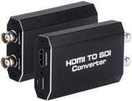 🎥 hdmi в sdi конвертер адаптер с двумя выходами sdi и поддержкой hdmi 1.3 - аудиоэмбедер и автоматический определитель формата для камер и системы видеонаблюдения (черный) логотип