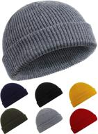 🎩 satinior trawler roll-up edge skullcap fisherman beanie watch hat for men and women logo