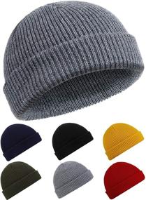 img 2 attached to 🎩 SATINIOR Trawler Roll-up Edge Skullcap Fisherman Beanie Watch Hat for Men and Women