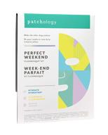 🧖 patchology perfect weekend facial sheet mask with hyaluronic acid and firming formula - unisex skincare sheet for moisturizing and hydrating skin - top face sheets moisturizer (pack of 3) logo