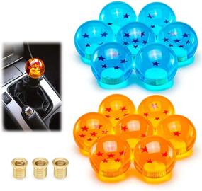 img 4 attached to EzAuto Wrap Universal Blue Dragon Ball Z 2 Star 54Mm Shift Knob With Adapters Will Fit Most Cars