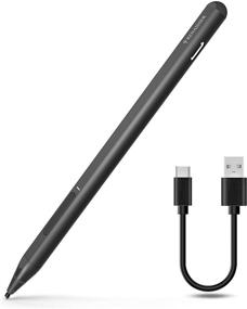 img 4 attached to 🖊️ RENAISSER Stylus Pen for Surface: USB-C Charging, 4096 Pressure Sensitivity, Made in Taiwan, with Magnetic Attachment - Compatible with Surface Pro X/7/6/5, Rechargeable Raphael 520C