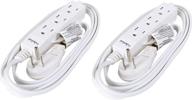 🔌 white power strip with 3 outlets, 6-foot cord, and flat plug - ul listed, 2-pack by rosewill rhsp-17003 logo
