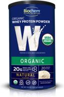 🏋️ boost workout performance and immune health with biochem 100% usda organic whey protein - natural flavor - 10.5 oz - easily digestible - packed with amino acids - easy to mix - usda certified logo