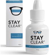 👓 stay clear lens defogger: effective fog prevention for glasses, goggles, masks & more - medical, sports, sunglasses antifog coating logo