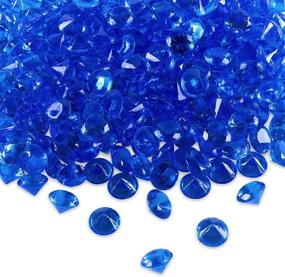 img 4 attached to 💎 Eye-Catching Royal Blue Acrylic Round Diamond Crystals for Table Scatters, Vase Fillers, Weddings, Crafts – 240 Pieces (1 Pound)