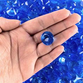img 3 attached to 💎 Eye-Catching Royal Blue Acrylic Round Diamond Crystals for Table Scatters, Vase Fillers, Weddings, Crafts – 240 Pieces (1 Pound)
