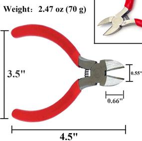 img 3 attached to 4-пакет 4.5-дюймовые плоскогубцы-кусачки для стрежки провода