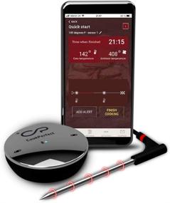 img 4 attached to CookPerfect Smart Wireless Meat Thermometer - 400ft Bluetooth Range for Oven, Grill, BBQ, Smoker & Rotisserie - With Bluetooth and WiFi Digital Connectivity (Includes 1 Probe)