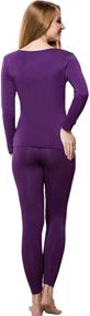 img 2 attached to 🌬️ HEROBIKER Women's Ultra Soft Thermal Underwear Set: Top & Bottom Base Layer Long Johns with Fleece Lining for Ultimate Winter Warmth