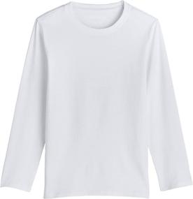 img 1 attached to Coolibar 50+ Kid's Coco Plum Long Sleeve T-Shirt for Sun Protection - Stay Cool and Safe!