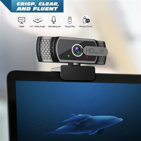 img 3 attached to 1080P FHD Webcam with Privacy Cover for Desktop & Laptop Conference, Zoom, Skype, Windows, Linux, macOS