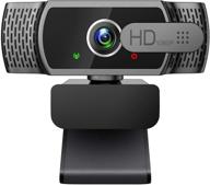 1080p fhd webcam with privacy cover for desktop & laptop conference, zoom, skype, windows, linux, macos logo