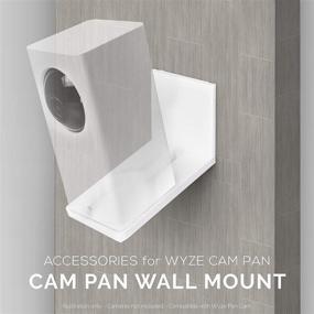 img 2 attached to 📹 Screwless Wyze Cam Pan Tilted Wall Mount Kit - VHB Stick On, Full Tilt & Pan Function, No Mess, No Drilling - Brainwavz Strong Adhesive Mount, Angled Down (White)