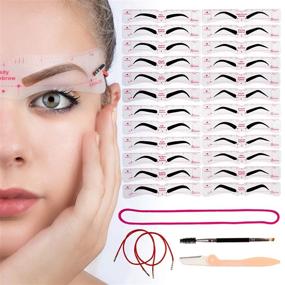 img 4 attached to Eyebrow Stencil Reusable Styles Professionals