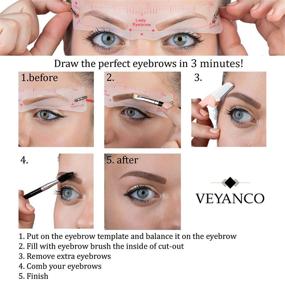 img 1 attached to Eyebrow Stencil Reusable Styles Professionals