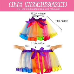 img 1 attached to Rainbow Skirt Multicolor Ballet Colorful