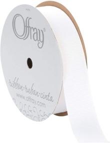 img 2 attached to 🎀 Berwick Offray 7/8" Grosgrain Ribbon, White, 20 Yards - Quality Craft Ribbon for Beautiful Creations