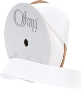 img 1 attached to 🎀 Berwick Offray 7/8" Grosgrain Ribbon, White, 20 Yards - Quality Craft Ribbon for Beautiful Creations