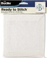 🧵 bucilla ready to stitch blank aida cloth 6x6 white - premium quality fabrics for cross stitching projects logo