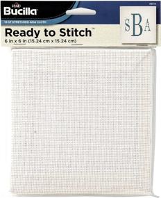 img 1 attached to 🧵 Bucilla Ready To Stitch Blank Aida Cloth 6x6 White - Premium Quality Fabrics for Cross Stitching Projects