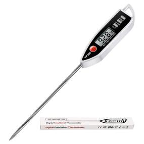 img 4 attached to 🌡️ Digital Meat Food Thermometer for BBQ Grill, Cooking, Candy Making, Milk, Bath Water, Deep Fry, Candle Temperature - Instant Read Kitchen Thermometer