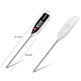 img 3 attached to 🌡️ Digital Meat Food Thermometer for BBQ Grill, Cooking, Candy Making, Milk, Bath Water, Deep Fry, Candle Temperature - Instant Read Kitchen Thermometer