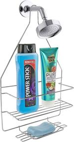 img 1 attached to 🚿 Chrome Shower Caddy for Shampoo, Conditioner, Soap - Southern Homewares Over-The-Showerhead Bathroom Organizer