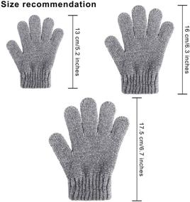 img 2 attached to 🧤 6 Pairs of Motarto Kid's Winter Chenille Cashmere Magic Gloves - Soft, Warm, Stretchy Knit