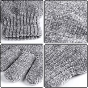 img 1 attached to 🧤 6 Pairs of Motarto Kid's Winter Chenille Cashmere Magic Gloves - Soft, Warm, Stretchy Knit