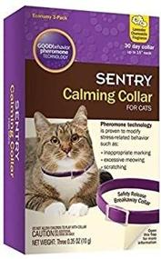 img 3 attached to Ошейник SENTRY Calming Collar CAT Good Behavior с феромонами, 3 штуки: Стимулирует мирное поведение кошек с помощью этого эффективного решения.