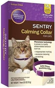 img 4 attached to Ошейник SENTRY Calming Collar CAT Good Behavior с феромонами, 3 штуки: Стимулирует мирное поведение кошек с помощью этого эффективного решения.