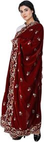 img 2 attached to Exotic India Dupatta Amritsar Embroidered Crafting for Fabric Ribbons