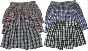 img 2 attached to 🩲 Trendy Tartan Patterned Boxer Shorts: Boys' Must-Have Clothing for Underwear!