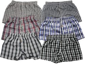 img 4 attached to 🩲 Trendy Tartan Patterned Boxer Shorts: Boys' Must-Have Clothing for Underwear!
