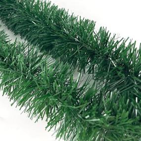 img 2 attached to 🎄 2-Pack 2.4'' Wide Christmas Garlands Greenery Decorations - 33 Ft Total Length Artificial Pine Garland - Soft Green Garland for Holiday Xmas Decoration - Indoor Home Party, Stairs, and Fireplace Décor (Each 16.4 Ft)