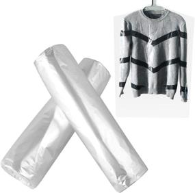 img 4 attached to 👗 OUNONA 50pcs 60x100cm Dry Cleaning Bags - Garment Clothes Dust Cover - Disposable Dust Shield Suit Bag