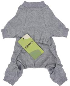 img 1 attached to 🐶 Fitwarm Dog Clothes 2-Pack: Daddy Mommy is My Superhero Pet Clothes for Dog Pajamas Onesies Cat Jumpsuits PJS Cotton Grey - Buy Now!
