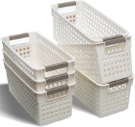 🗄️ compact and versatile: citylife 6 pcs small plastic storage baskets for bathroom, kitchen, and pantry organization логотип