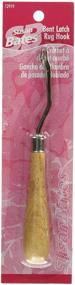 img 1 attached to 🪡 Susan Bates 6.25-Inch Bent Latch Hook Tool with Wooden Handle